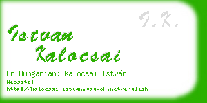 istvan kalocsai business card